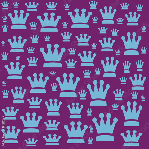 seamless crown pattern