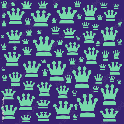 seamless pattern with crowns