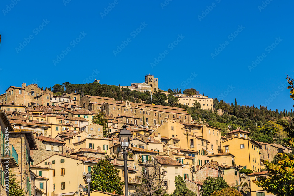 Cortona, Italy. Picturesque old town on a hillside