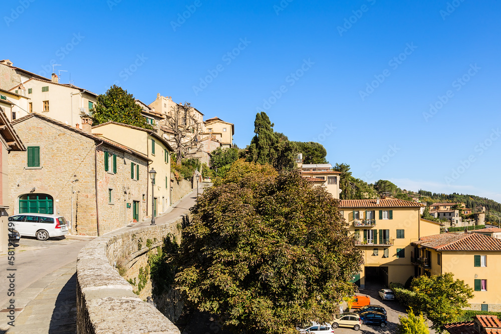 Cortona, Italy. Scenic view of the medieval city