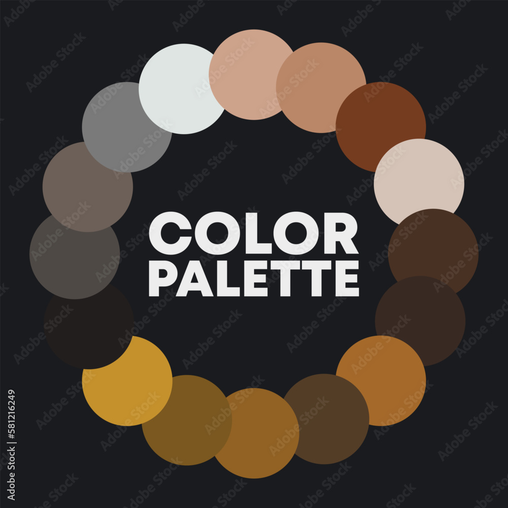 Color circle. Color combinations. Vector illustration