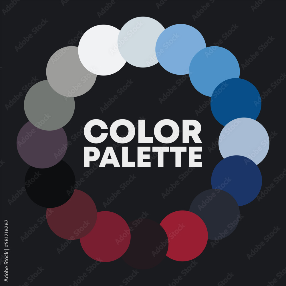 Color circle. Color combinations. Vector illustration
