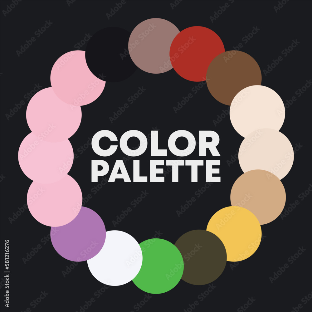 Color circle. Color combinations. Vector illustration