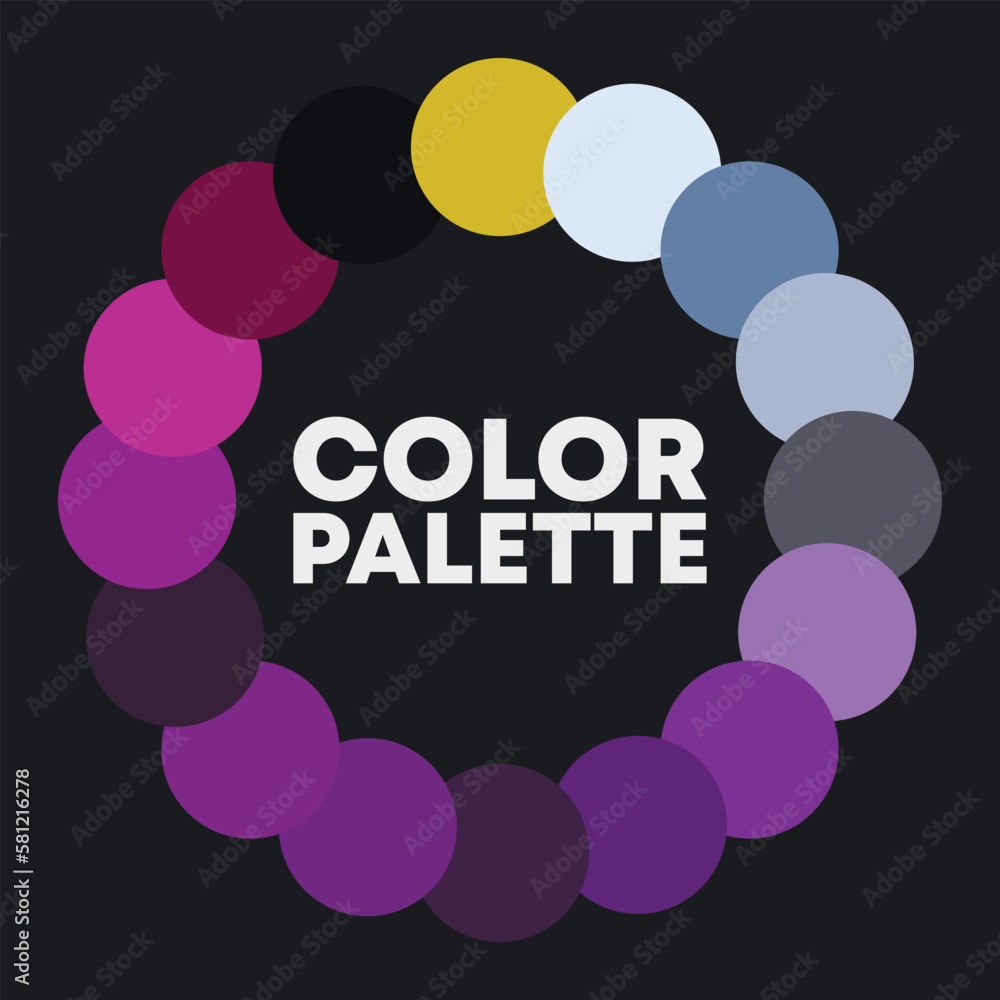 Color circle. Color combinations. Vector illustration