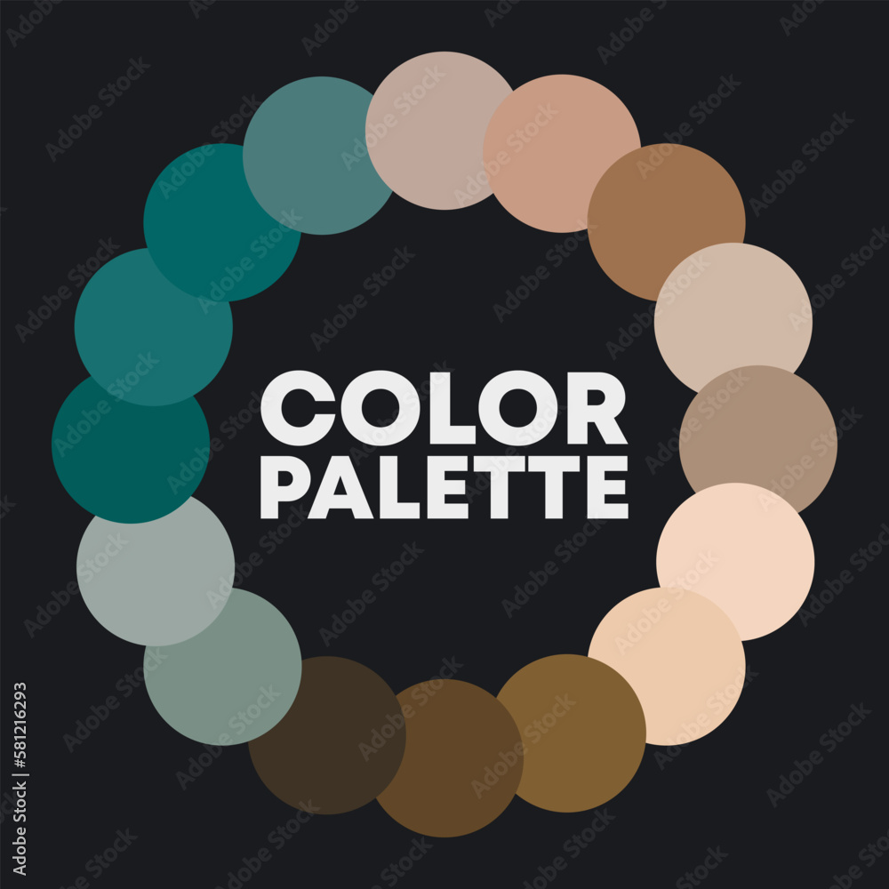 Color circle. Color combinations. Vector illustration