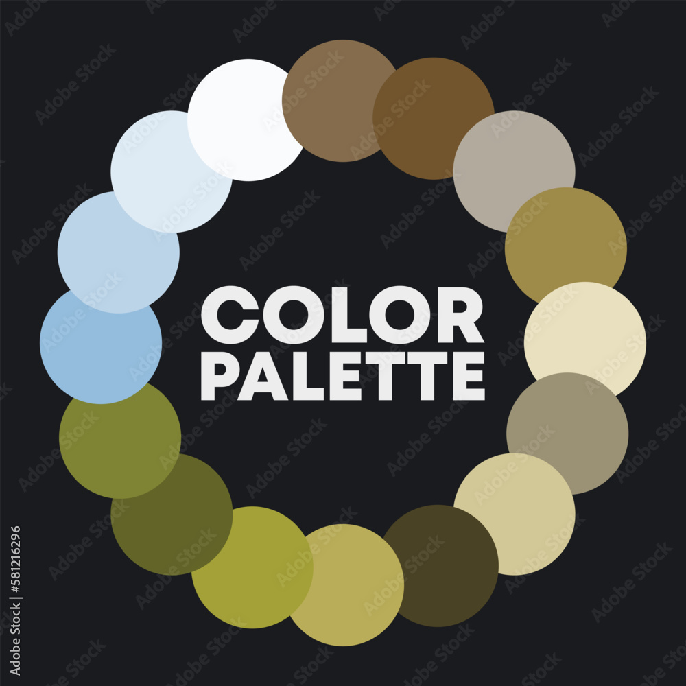 Color circle. Color combinations. Vector illustration