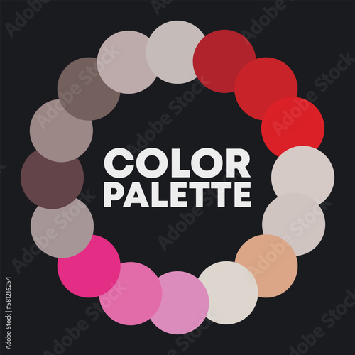 Color circle. Color combinations. Vector illustration