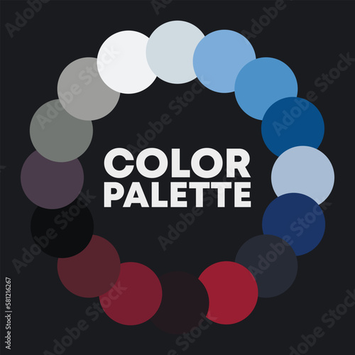 Obraz na płótnie Color circle. Color combinations. Vector illustration w salonie