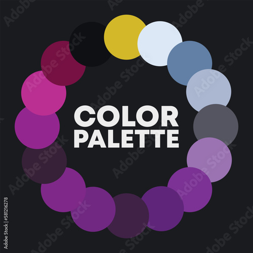 Obraz na płótnie Color circle. Color combinations. Vector illustration w salonie