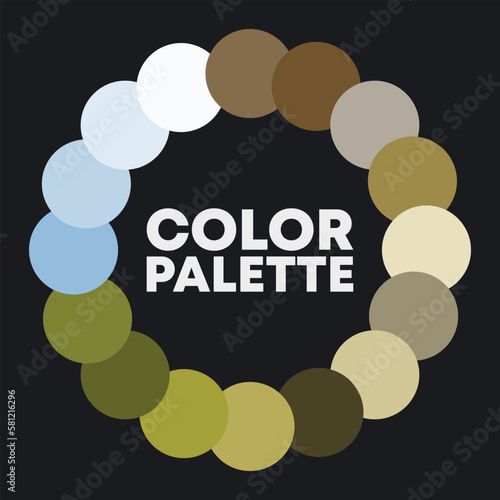 Obraz na płótnie Color circle. Color combinations. Vector illustration w salonie
