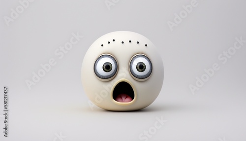 original emoji, surprised face or fear, generated by AI