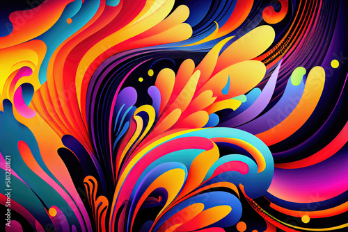 Colorful abstract organic background wallpaper design (Generative AI) © Robert Kneschke