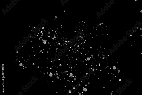 Bokeh light lights effect background. White png dust light. Christmas background of shining dust Christmas glowing light bokeh confetti and spark overlay texture for your design. © Design