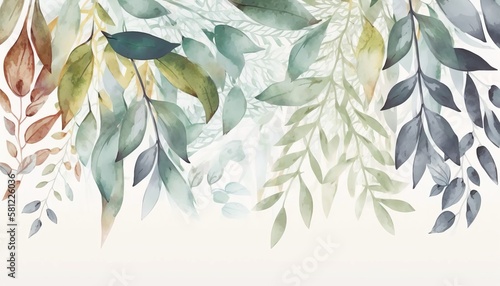 Wallpaper Mural Leaves Painting Torontodigital.ca