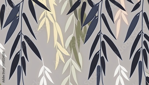 Leaves Pattern, Uniform Background, Wallpaper