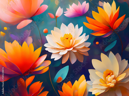 water lily flower, water lily flowers, lily background © Oleksandr
