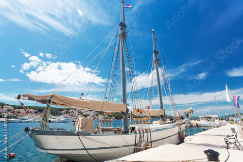 Marina in in Mali Losinj, Croatia.