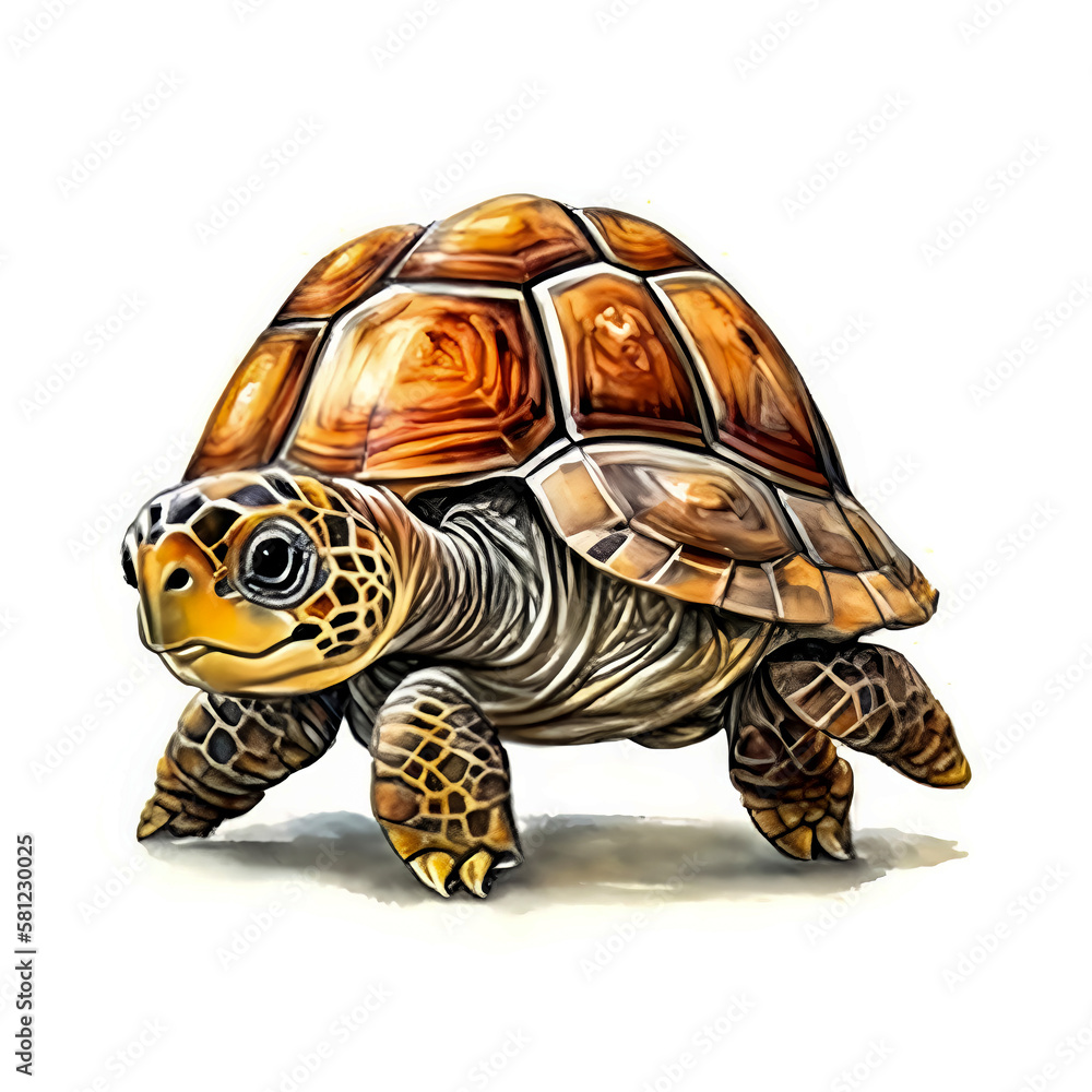 Watercolor Children Book Illustrations, Cute tortoise turtle full body ...