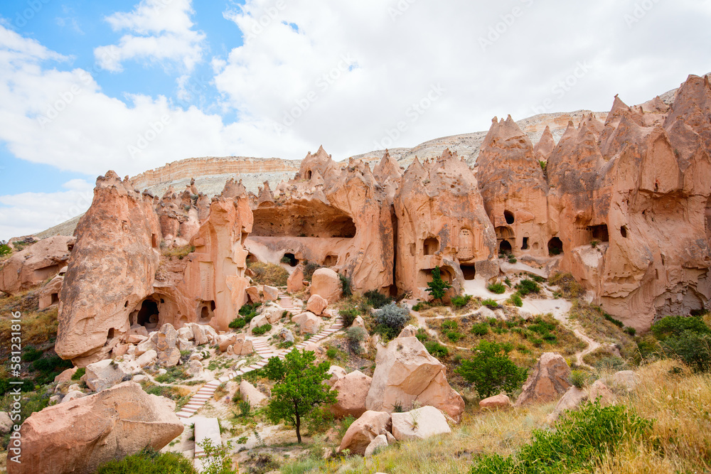 Rock formations landscape in Cappadocia
