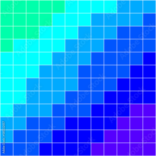 Abstract blue background pixels. Mosaic pattern. Mosaic color gradient. Vector illustration for your design projects. Pixel landscape color swatch. Abstract background illustration.