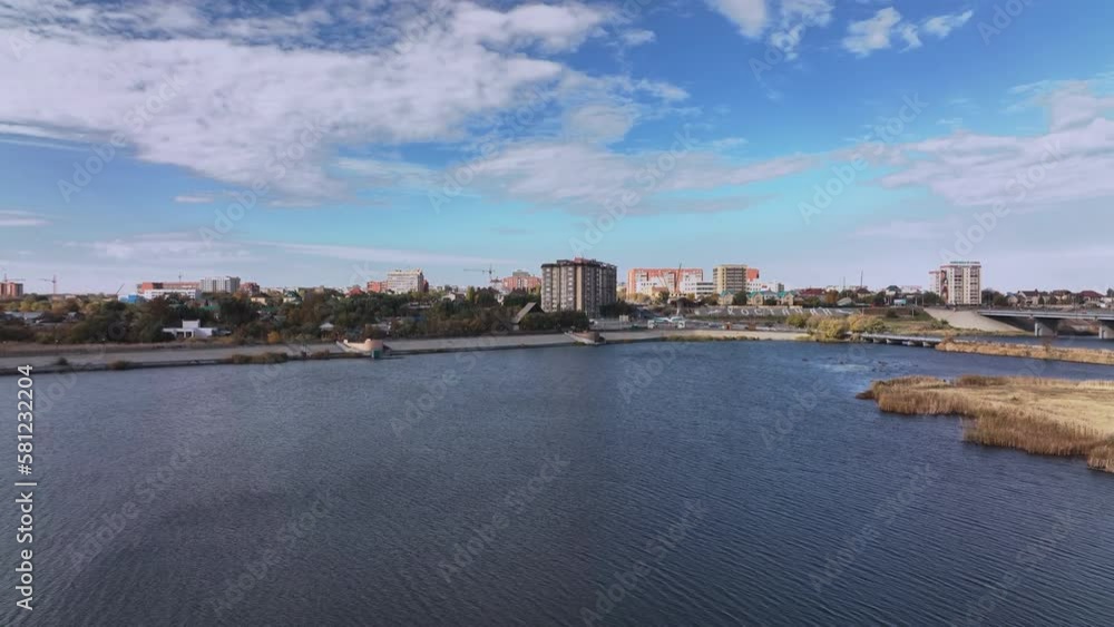 Panorama Of The City Of Kostanay In Kazakhstan, Aerial View Panorama Of The City Of Kostanay In Kazakhstan, Aerial View