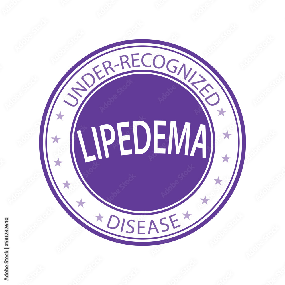 Lipedema awareness round rubber stamp