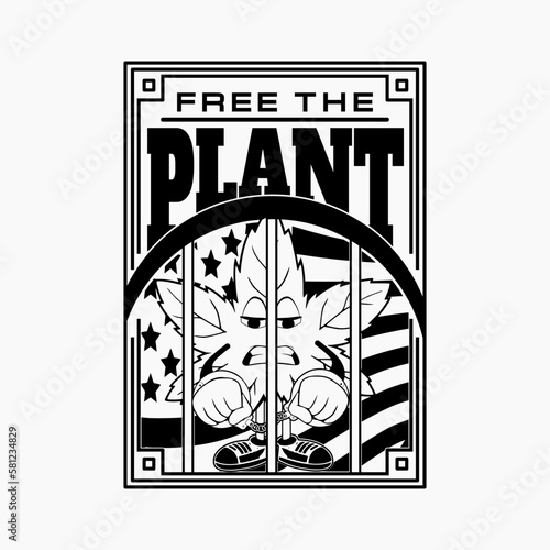 Cannabis marijuana weed ganja tshirt design free the taxes