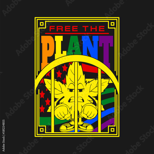 Cannabis marijuana weed ganja tshirt design free the taxes