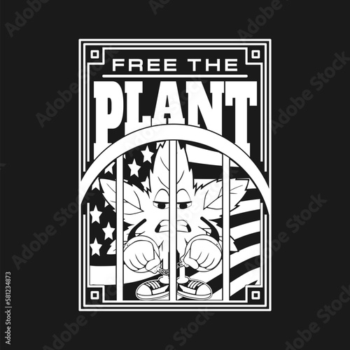 Cannabis marijuana weed ganja tshirt design free the taxes