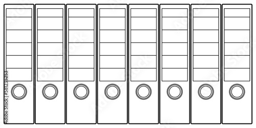 Ring binders contour illustration