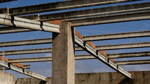 structure of cement beams in industrial building