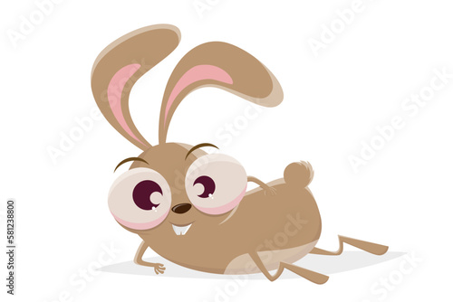 funny cartoon rabbit in a flirty pose