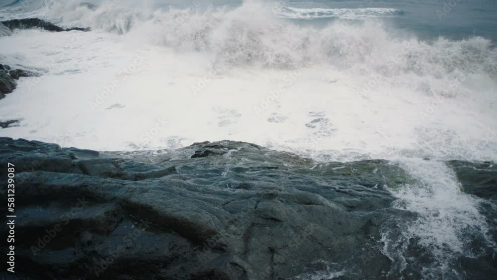 Storm waves in the ocean. Storm waves in the ocean.