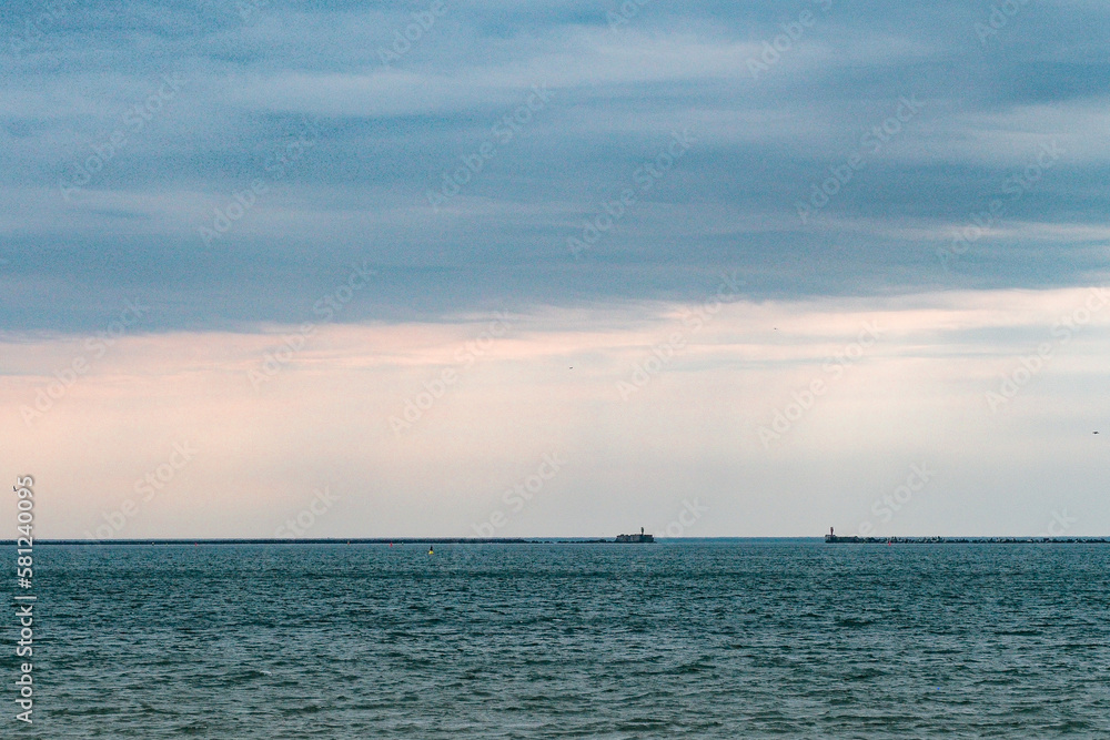 Latvia's natural scenery, the sea and piers Latvia's natural scenery, the sea and piers