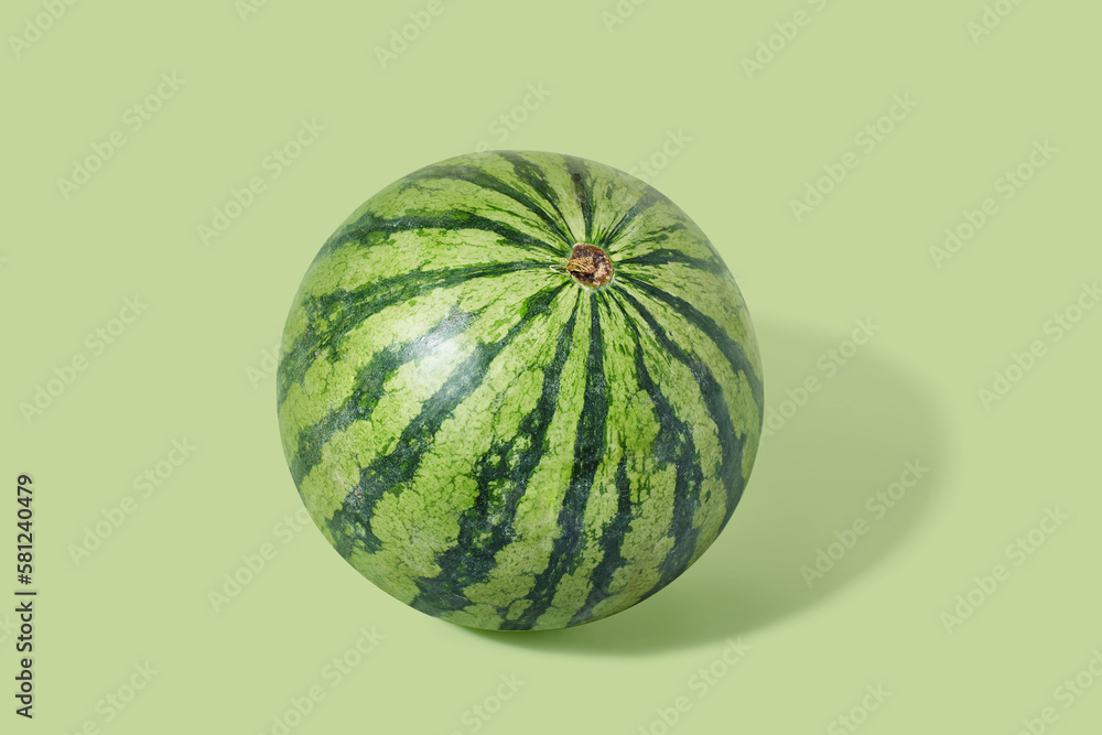 Watermelon on green pastel background Watermelon on green pastel background