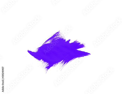 Abstract purple paint stroke on white backdrop for art concept