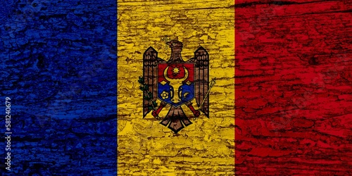 waving colorful national flag of moldova.