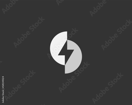 Lightning logo. Universal charge flash sign. Creative thunder icon. Vector illustration.
