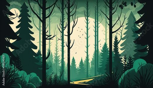Eine malerische Landschaft: Der Wald mit seinen majestätischen Bäumen und erfrischender Luft