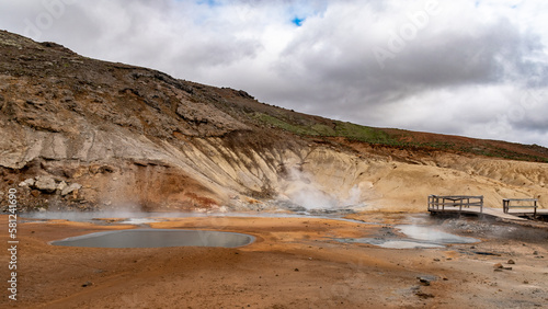 Seltun geothermal field, in the Krysuvik area on the Reykjanes peninsula