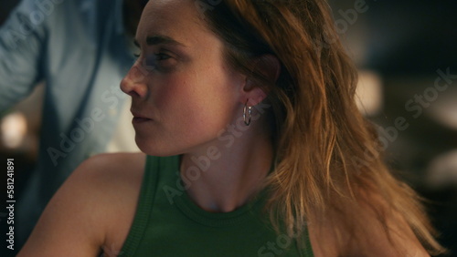 Wallpaper Mural Angry wife catching spouse in evening apartment closeup. Woman feeling nervous Torontodigital.ca