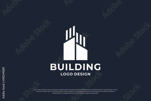 Unique building logo design.