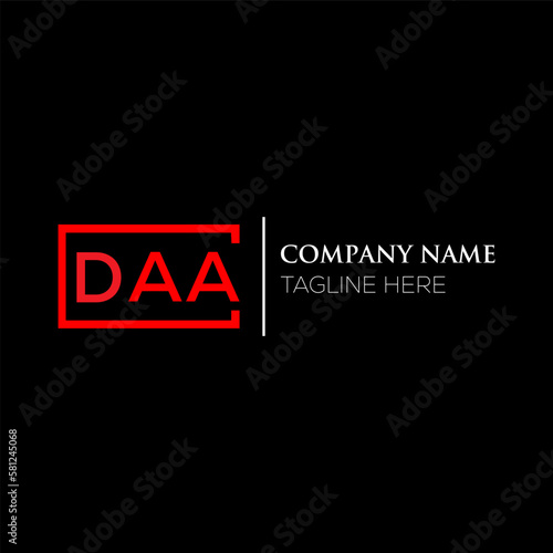 DAA letter logo design on black background. DAA creative initials letter logo concept. DAA letter design. DAA letter design on black background. DAA logo vector.
