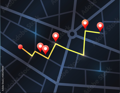 GPS navigation route