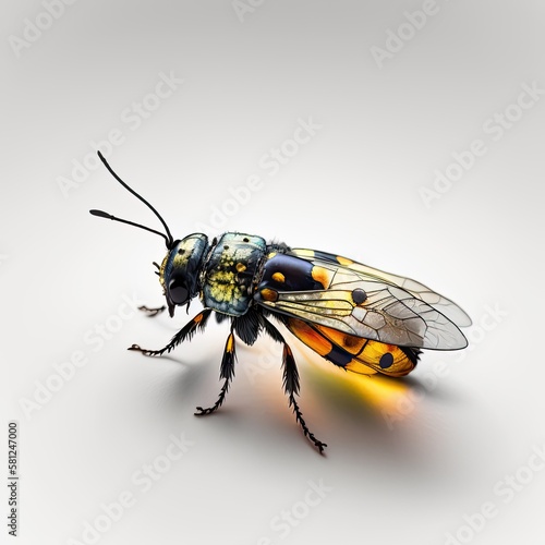 firefly on white background, vagalume © LUPACO PNG