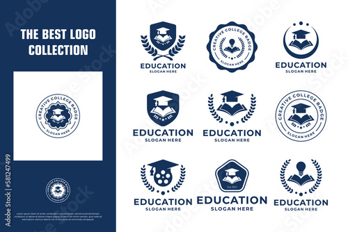 University school logo design badge