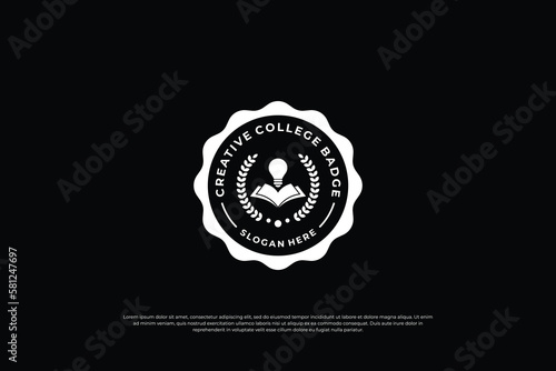 School emblem logo template.