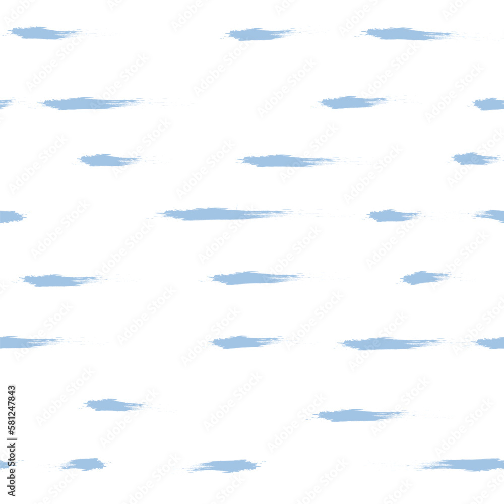 Seamless Stripe Pattern, Water vector background. rain drops brush stroke, curly paint lines, watercolor illustration