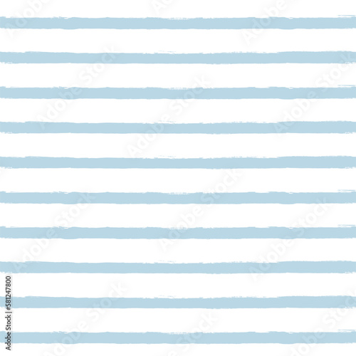 Watercolor stripes vector pattern, baby blue stripe seamless background, childish pastel brush strokes. marine grunge stripes, cute paintbrush line