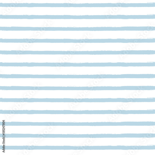 Watercolor stripes vector pattern, baby blue stripe seamless background, childish pastel brush strokes. marine grunge stripes, cute paintbrush line
